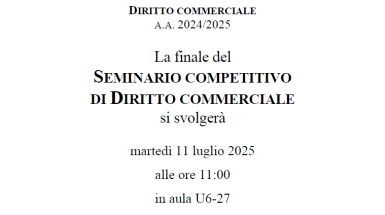 Seminario competitivo di Diritto commerciale